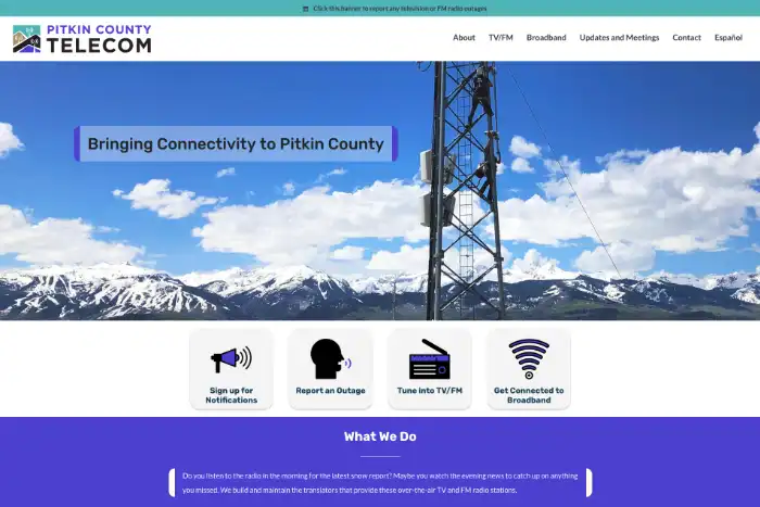 Pitkin County Telecoms Department website
